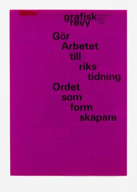 Grafisk Revy, Nummer 8, 6 november 1972