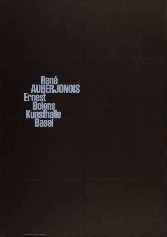 René Auberjonois - Ernest Bolens - Kunsthalle Basel