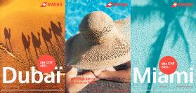Swiss - Dubai - dès CHF 480.- - Vivre ses rêves. Un voyage est ce que vous en faites. - Miami - dès CHF 540.- - Made of Switzerland.