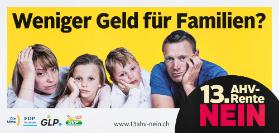 Weniger Geld für Familien? 13. AHV-Rente Nein