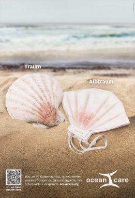 Traum - Albtraum - Was uns im Moment schützt, richtet im Meer enormen Schaden an. Bitte entsorgen Sie Ihre Schutzmaske sachgerecht. oceancare.org