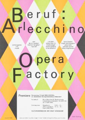 Beruf: Arlecchino - Opera Factory - Theater am Hechtplatz Zürich
