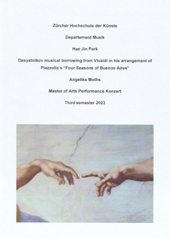 Desyatnikov musical borrowing from Vivaldi in his arrangement of Piazzolla's "Four Seasons of Buenos Aires"