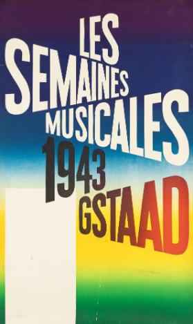 Les semaines musicales - 1943 - Gstaad