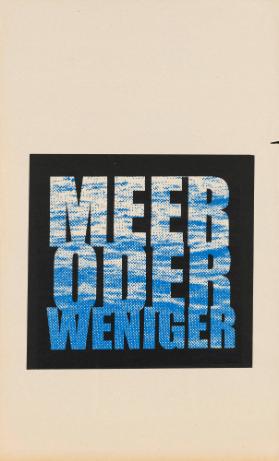Meer oder weniger