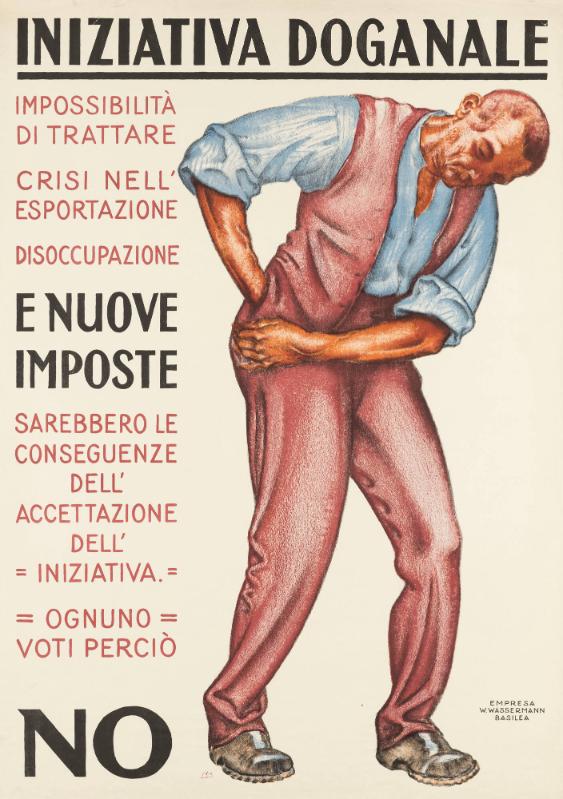 Iniziativa doganale - Impossibilità di trattare - Crisi nell'esportazione e nuove imposte sarebbero le conseguenze dell'accettazione dell'inizitiva - Ognuno voti perciò No