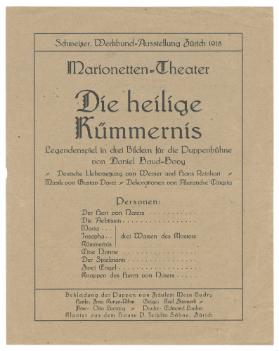 Schweizer. Werkbund-Ausstellung Zürich 1918