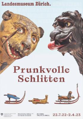 Prunkvolle Schlitten - Landesmuseum Zürich.