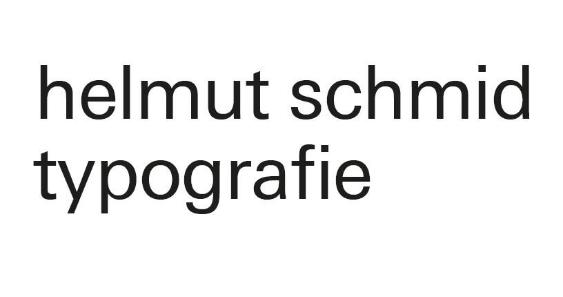 Helmut Schmid Typografie