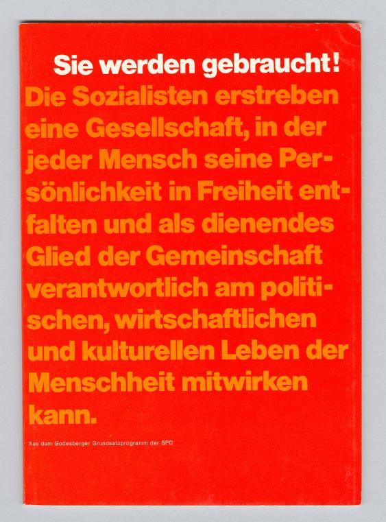 Sie werden gebraucht!