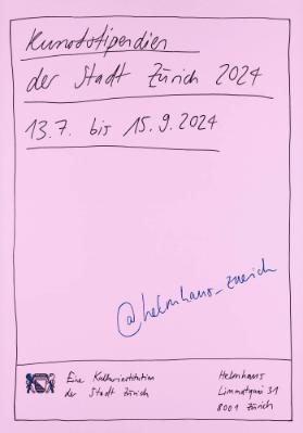 Kunststipendien der Stadt Zürich 2024 - @ helmhaus_zuerich