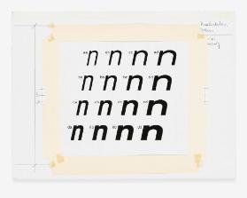 Überarbeitete Akzidenz Grotesk: 1957 begonnen, als "Gerstner Programm" 1963 in Berthold-Schriftprogramm aufgenommen