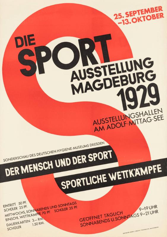 Die Sport Ausstellung Magdeburg 1929 - Der Mensch und der Sport - Sportliche Wettkämpfe