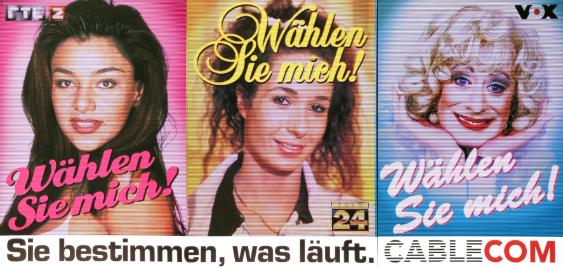Wählen Sie mich! - Sie bestimmen, was läuft. Cablecom