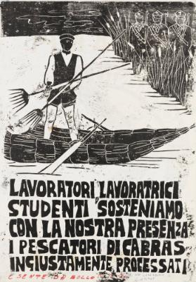Lavoratori, lavoratrici, studenti, sosteniamo con la nostra presenza i pescatori di Cabras ingiustamente processati (recto)