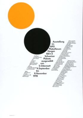 Ausstellung im APG Plakatforum Horgen - 100+3 Schweizer Plakate ausgewählt von S. Odermatt