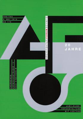 Architekturforum Schwyz - 20 Jahre - Jubiläumsveranstaltung mit Vortrag - Chärnehus Einsiedeln