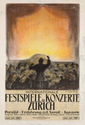 Internationale Festspiele und Konzerte Zürich - Parsifal - Entführung a. d. Serail - Konzerte