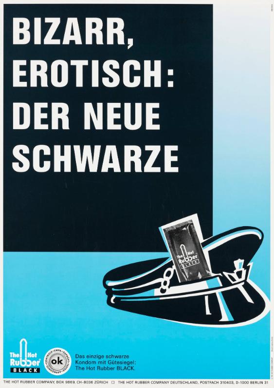 Bizarr, erotisch: Der neue Schwarze - The Hot Rubber Black - Das einzige schwarze Kondom mit Gütesiegel: The Hot Rubber Black