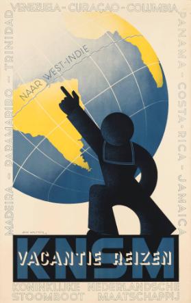 Vacantie Reizen - Naar West-Indie - Madeira - Paramaribo - Trinidad - Venezuela - Curaçao - Columbia - Panama - Costa Rica - Jamaica - Koniklijke Nederlandsche Stoomboot Maatschappij