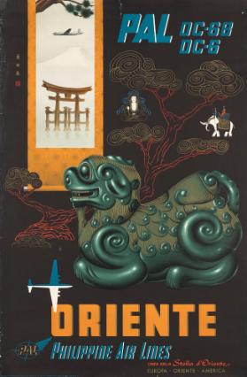 PAL - DC-6B DC-6 - Oriente - Philippine Air Lines - Linea della Stella d'Oriente - Europa - Oriente - America