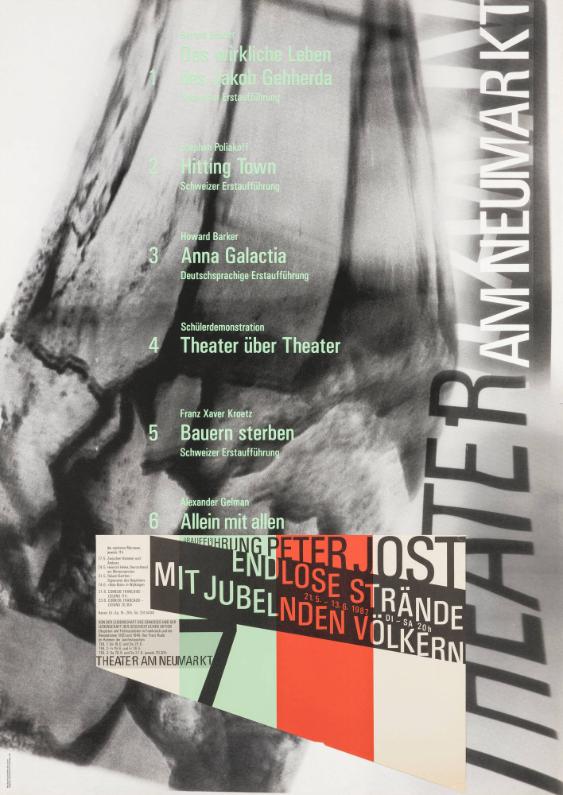 Theater am Neumarkt - Uraufführung Peter Jost Endlose Strände mit jubelnden Völkern