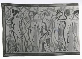 Gestickter Wandbehang