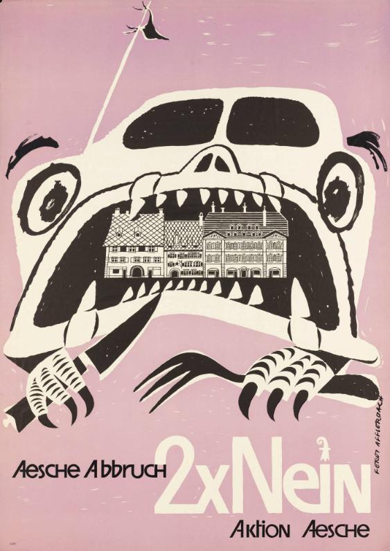 Aesche Abbruch - 2 x Nein - Aktion Aesche  