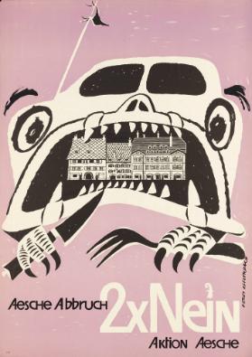 Aesche Abbruch - 2 x Nein - Aktion Aesche  