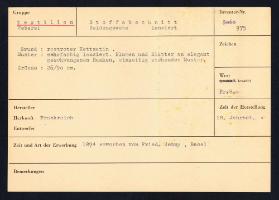 Inventarkarte KGS-05060, Sammlungsdokumentation Kunstgewerbesammlung / Museum für Gestaltung Zü…