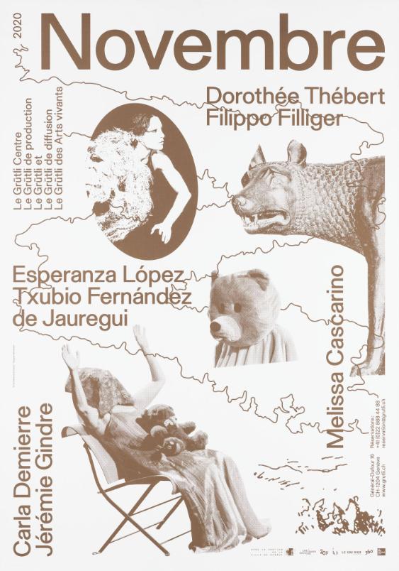 Dorothée Thébert - Filippo Filliger - Esperanza López - Txubio Fernández de Jauregui - Melissa Cascarino - Carla Demierre - Jérémie Gindre - Le Grütli - Novembre 2020