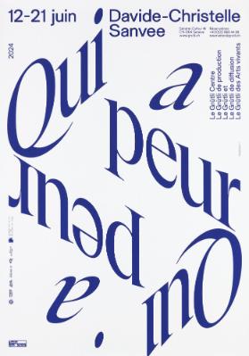 Qui a peur - Davide-Christelle Sanvee - Le Grütli