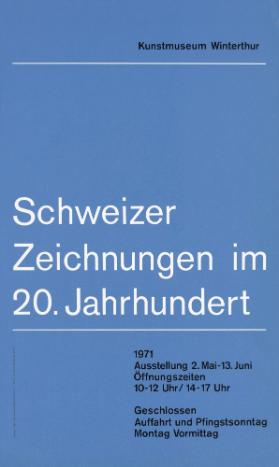 Schweizer Zeichnungen im 20. Jahrhundert - Kunstmuseum Winterthur