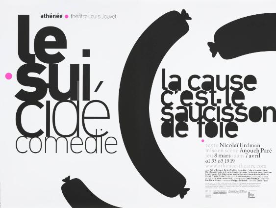 Le Suicidé - Comédie - La cause c'est le saucisson de foie - Texte Nicolaï Erdmann - Mise en scène Anouch Paré - Athénée Théâtre Louis Jouvet