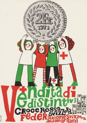 Vendita di distintivi - Croce Rossa Svizzera - Federazione Svizzera dei Samaritani
