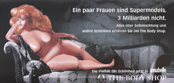 Ein paar Frauen sind Supermodels. 3 Milliarden nicht. Alles über Selbstachtung und wahre Schönheit erfahren Sie bei The Body Shop. - Die Vielfalt der Schönheit jetzt in annabelle - The Body Shop