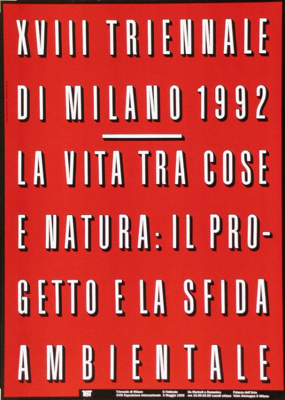 XVIII Triennale di Milano 1992 - La vita tra cose e natura: Il progetto e la sfida ambientale