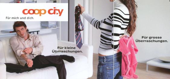 Für kleine Überraschungen. Für grosse Überraschungen. Für mich und dich. Coop City