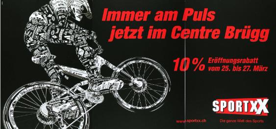 Immer am Puls - jetzt im Centre Brügg - 10% Eröffnungsrabatt - SportXX - Die ganze Welt des Sports
