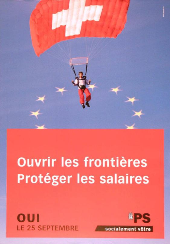 Ouvrir les frontières - Protéger les salaires - Oui le 25 septembre - PS - socialement vôtre