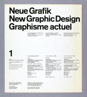 Neue Grafik, 1, 1958
