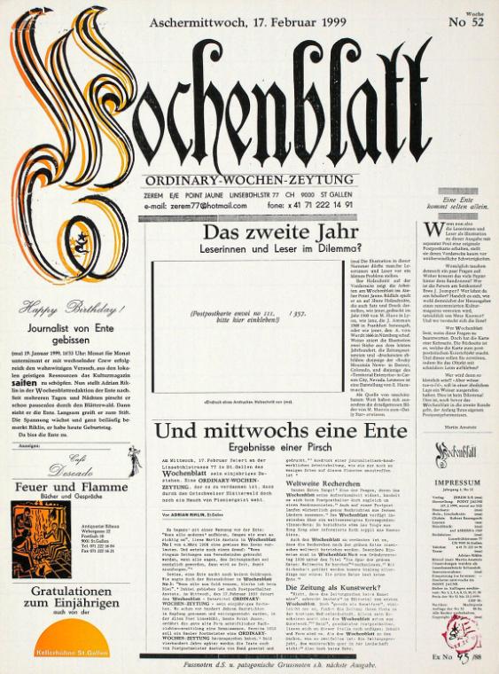 Wochenblatt No 52, 17. Februar 1999