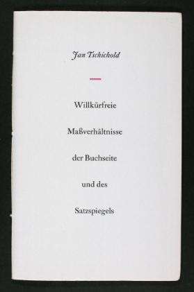 Willkürfreie Maßverhältnisse der Buchseite und des Satzspiegels