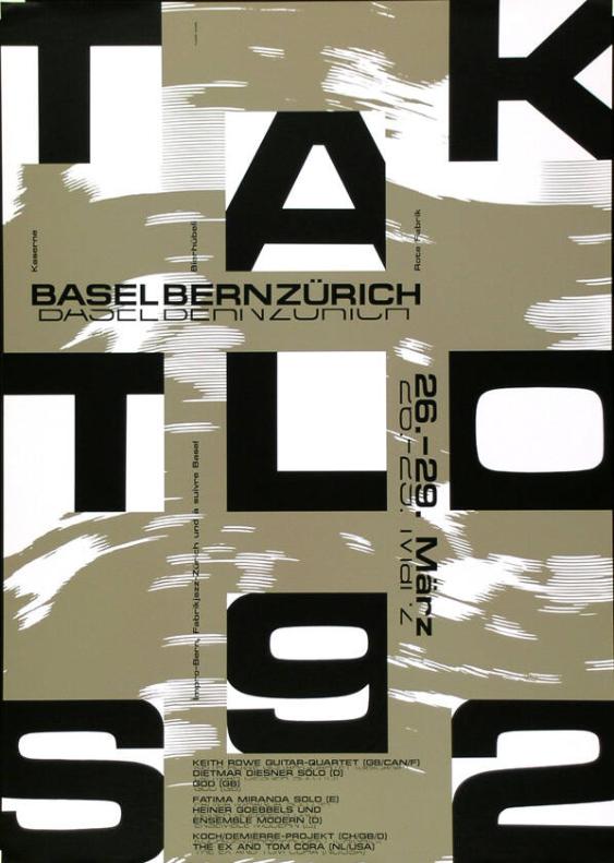 Taktlos 92 - Basel Bern Zürich - 26.-29. März