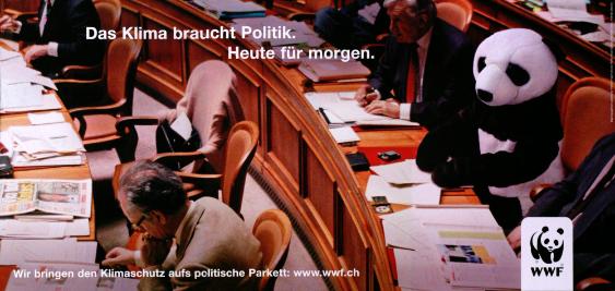 Das Klima braucht Politik. Heute für morgen. Wir bringen den Klimaschutz aufs politische Parkett: www.wwf.ch