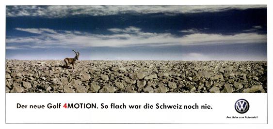 So flach war die Schweiz noch nie. VW - Aus Liebe zum Automobil