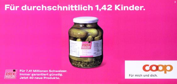 Für durchschnittlich 1,42 Kinder. Coop Prix Garantie - Für 7,41 Millionen Schweizer immer garantiert günstig. Jetzt 40 neue Produkte. Coop - für mich und dich.