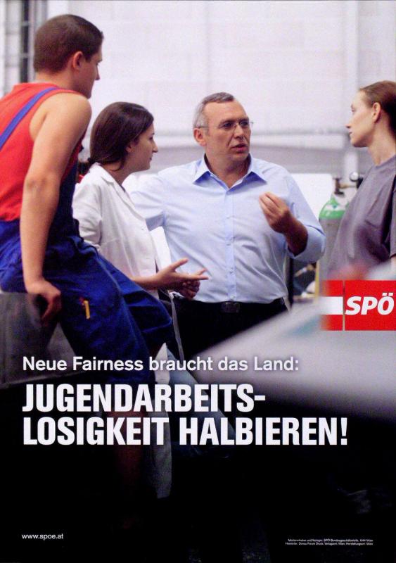 SPÖ - Jugendarbeitslosigkeit halbieren!