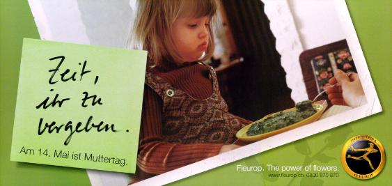 Zeit, ihr zu vergeben. Am 14. Mai ist Muttertag. Fleurop. The power of  flowers.