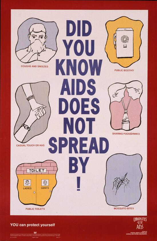 Did you know Aids does not spread by! - You can protect yourself